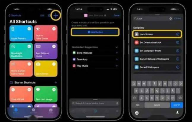 雷山苹果14锁屏维修店分享iPhone14升级iOS16.4后如何创建锁屏快捷方式 
