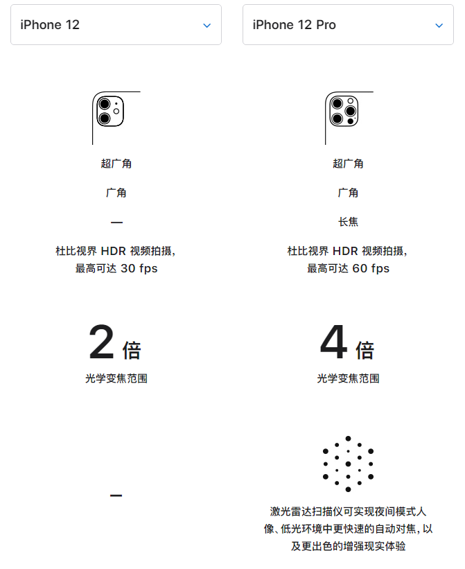 雷山苹果手机维修分享苹果 iPhone 12 与 iPhone 12 Pro 选哪款 